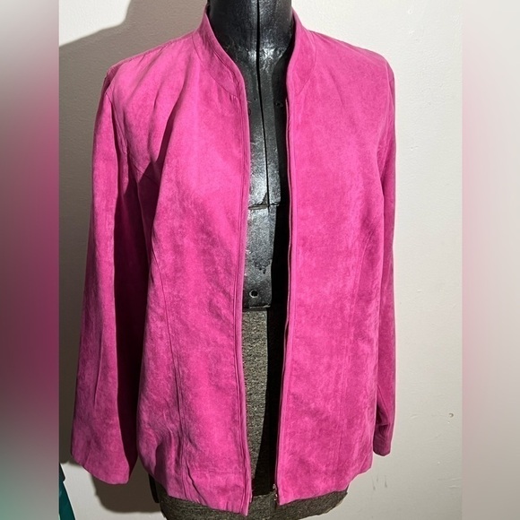 Studio Works Faux Suede Pink Jacket - Picture 1 of 3